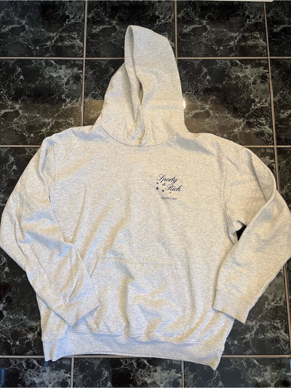 Sporty & Rich Light Gray Pullover Hoodie XL